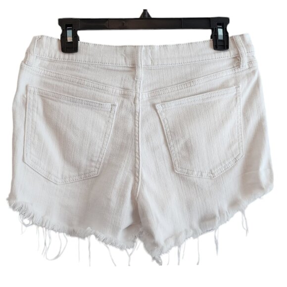 Pistola White Cotton Denim Jean Frayed Hem Shorts 29 - Picture 2 of 5